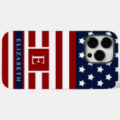 De Amerikaanse vlag Rode Blauwe Kleur Case-Mate iPhone Case (Achterkant (horizontaal))