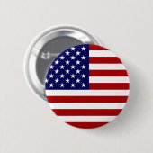 De Amerikaanse vlag Ronde Button 5,7 Cm (Voorkant /achterkant)