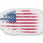 De Amerikaanse vlag Sticker (Voorkant)