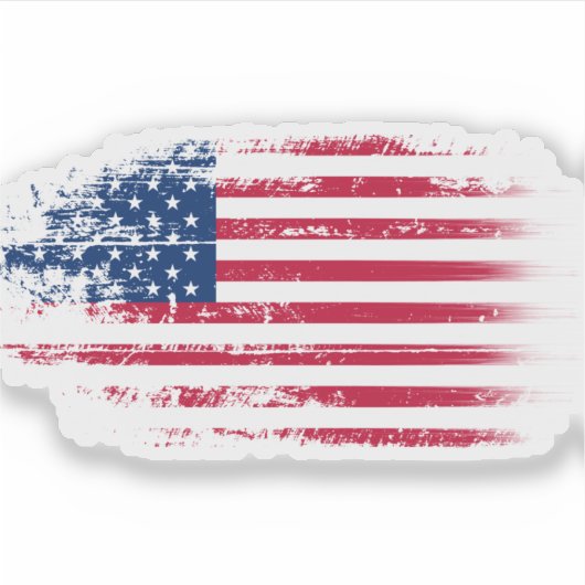 De Amerikaanse vlag Sticker (Voorkant)
