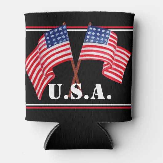 De Amerikaanse vlag - U.S.A. Blikjeskoeler (Voorkant)