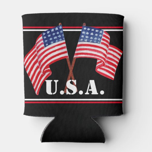 De Amerikaanse vlag - U.S.A. Blikjeskoeler (Achterkant)