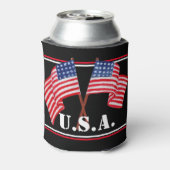 De Amerikaanse vlag - U.S.A. Blikjeskoeler (Blikje Achterkant)