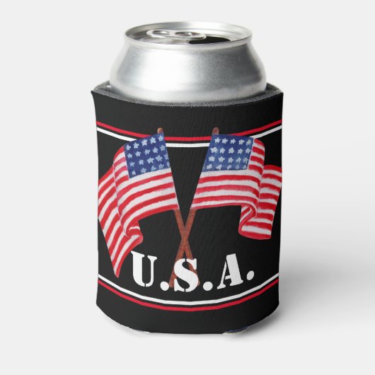 De Amerikaanse vlag - U.S.A. Blikjeskoeler (Blikje Achterkant)