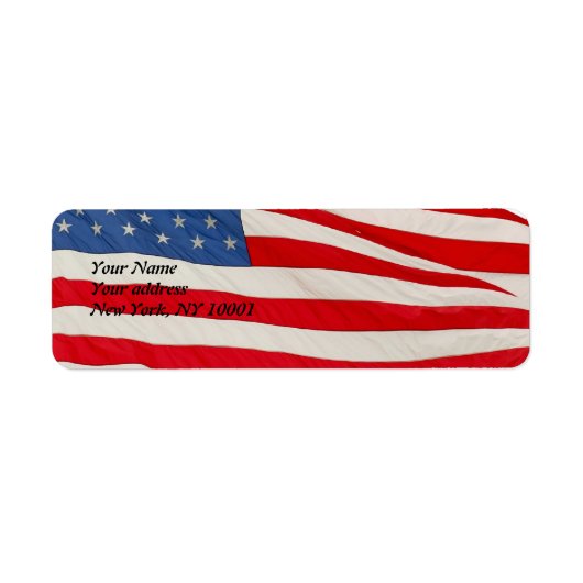 De Amerikaanse vlag, U.S.A Etiket (Voorkant)