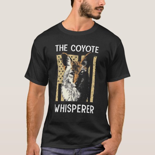De Amerikaanse vlag van Coyote Whisperer T-shirt (Voorkant)