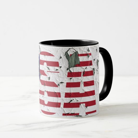 De  Amerikaanse vlag van de Initiaal USA Mok (Voorkant rechts)
