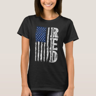 De Amerikaanse vlag van de terugkeer herinnert ied T-shirt