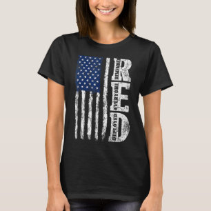 De Amerikaanse vlag van de terugkeer herinnert ied T-shirt