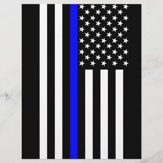 De Amerikaanse vlag van de Thin Blue Line (Voorkant)