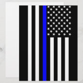 De Amerikaanse vlag van de Thin Blue Line (Voorkant / Achterkant)