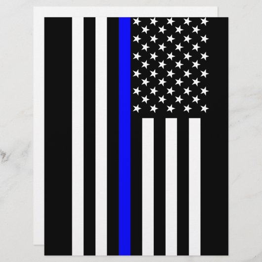 De Amerikaanse vlag van de Thin Blue Line (Voorkant / Achterkant)