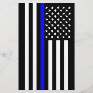 De Amerikaanse vlag van de Thin Blue Line Briefpapier