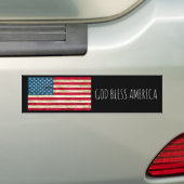 De Amerikaanse vlag van de Verenigde Staten met ee Bumpersticker (Op auto)