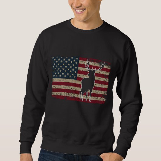 De Amerikaanse vlag van de VS van de sterkste jach Trui (Voorkant)
