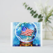 De Amerikaanse Vlag van het nieuwjaar in het Feestdagenkaart (Staand voorkant)