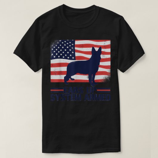 De Amerikaanse vlag van Shepherd hoort bij het opb T-shirt (Design voorkant)