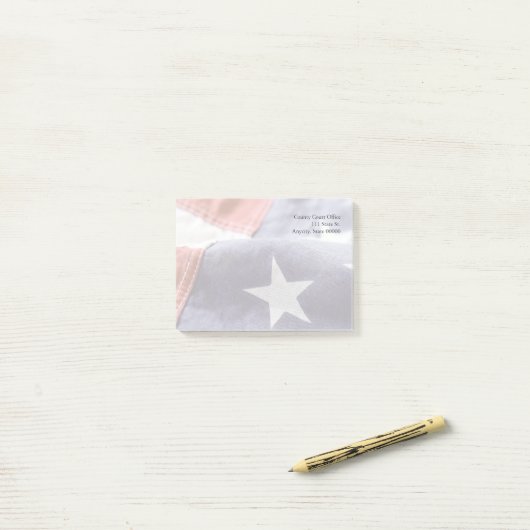 De Amerikaanse vlag vervaagt Post-it® Notes (Op bureau)