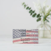 De Amerikaanse vlag Visitekaartje (Staand voorkant)