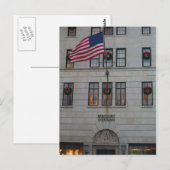 De Amerikaanse vlag vliegt trots op de NYC van Ber Briefkaart (Voorkant / Achterkant)