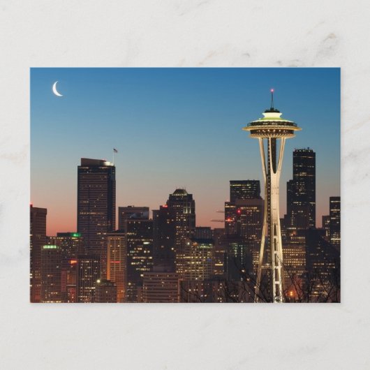 De Amerikaanse vlag vliegt tussen de stijgende maa Briefkaart (Voorkant)