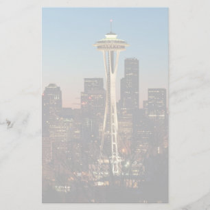 De Amerikaanse vlag vliegt tussen de stijgende maa Briefpapier