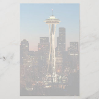 De Amerikaanse vlag vliegt tussen de stijgende maa Briefpapier