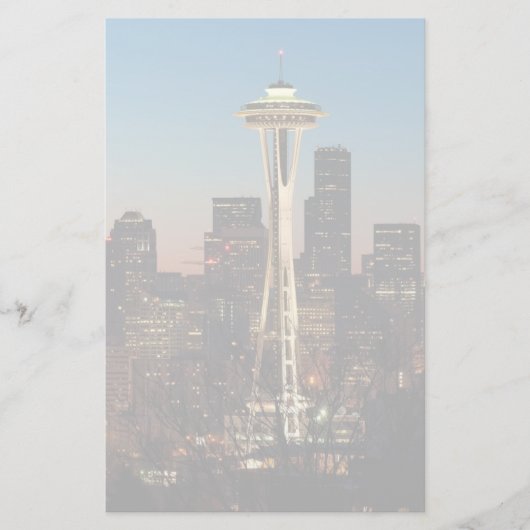 De Amerikaanse vlag vliegt tussen de stijgende maa Briefpapier (Voorkant)