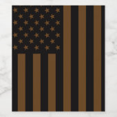 De Amerikaanse vlag Wijn Etiket (Enkel label)