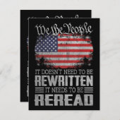 De Amerikaanse vlaggestaat moet worden herzien Informatiekaartje (Voorkant / Achterkant)