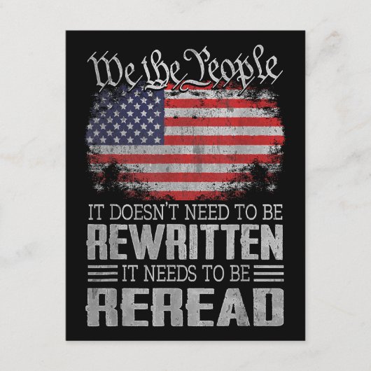 De Amerikaanse vlaggestaat moet worden herzien Informatiekaartje (Voorkant)