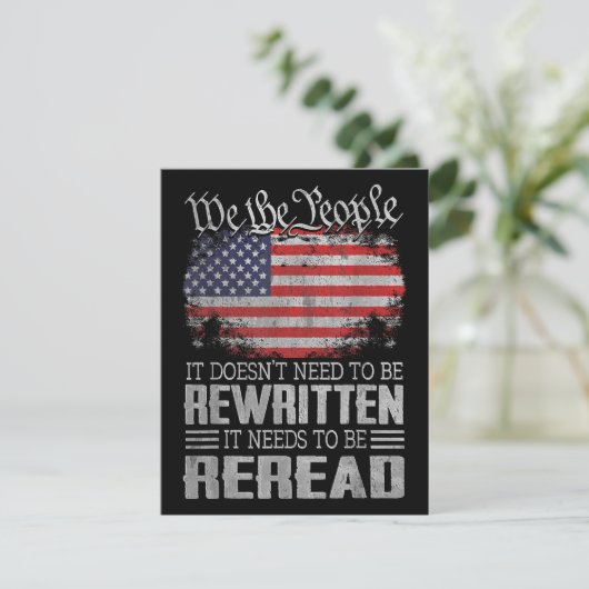 De Amerikaanse vlaggestaat moet worden herzien Informatiekaartje (Staand voorkant)