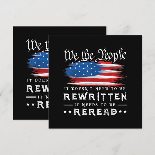 De Amerikaanse vlaggestaat moet worden herzien Kaart (Voorkant / Achterkant)