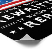 De Amerikaanse vlaggestaat moet worden herzien Poster (Hoek)