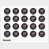 De Amerikaanse vlaggestaat moet worden herzien Ronde Sticker (Vel)