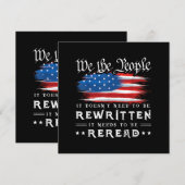 De Amerikaanse vlaggestaat moet worden herzien Save The Date (Voorkant / Achterkant)