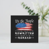 De Amerikaanse vlaggestaat moet worden herzien Save The Date (Staand voorkant)