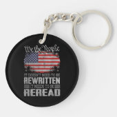 De Amerikaanse vlaggestaat moet worden herzien Sleutelhanger (Achterkant)