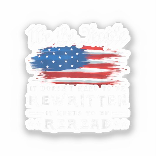 De Amerikaanse vlaggestaat moet worden herzien Sticker (Voorkant)