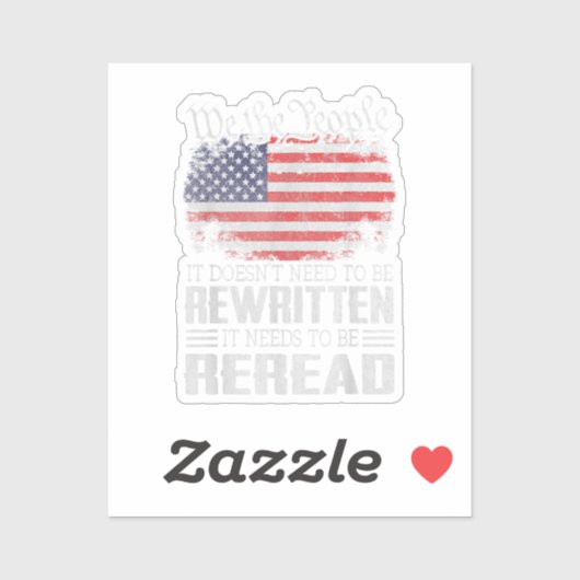 De Amerikaanse vlaggestaat moet worden herzien Sticker (Vel)