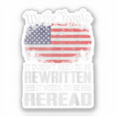 De Amerikaanse vlaggestaat moet worden herzien Sticker (Voorkant)