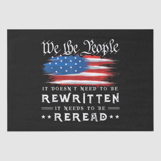 De Amerikaanse vlaggestaat moet worden herzien Tissuepapier (Voorkant)