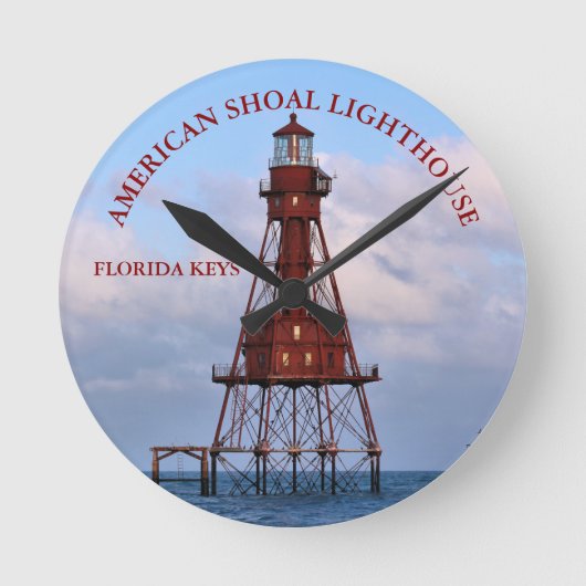 De Amerikaanse Vuurtoren Florida van de Ondiepte Ronde Klok (Voorkant)