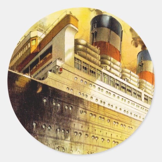 "De Amerikaanse weg naar Amerika" Ronde Sticker (Voorkant)