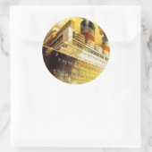 "De Amerikaanse weg naar Amerika" Ronde Sticker (Tas)