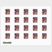 De Amerikaanse Yorkie Ronde Sticker (Vel)