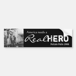 De Amerikanen hebben een Real Hero nodig - Bumpers Bumpersticker