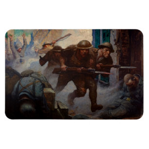 De Amerikanen in Chateau-Thierry door N.C. Wyeth Magneet