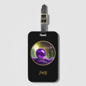 De Amethyst Bol Fantasie Monogram Bagagelabel (Voorkant (verticaal))