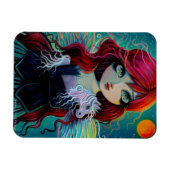 De Amethyst Unicorn Fairy Fantasy Art Magneet (Horizontaal)